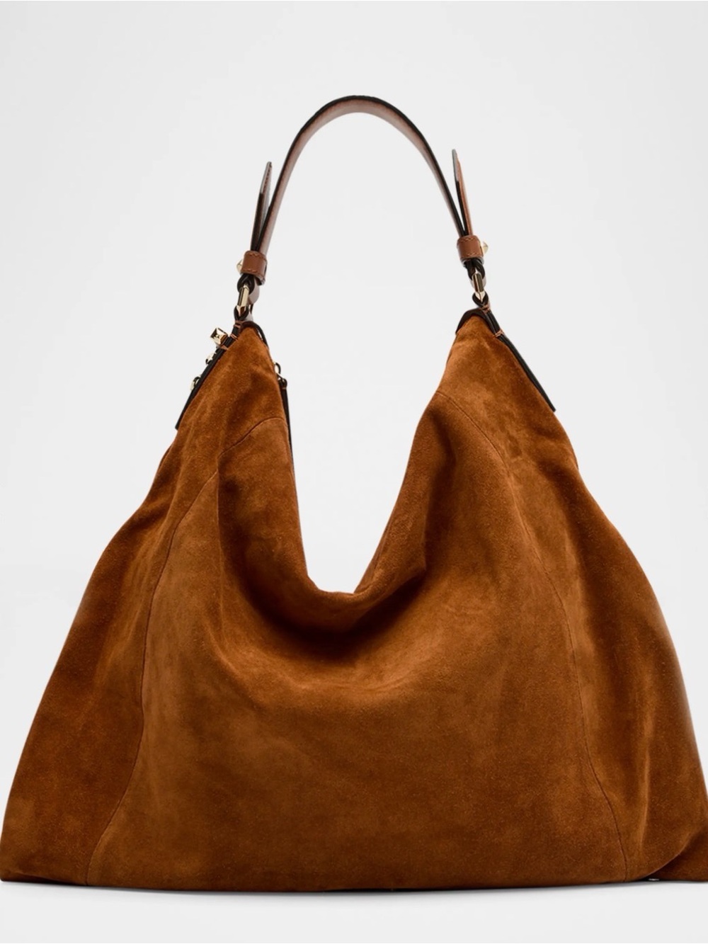 Jimmy Choo Suede Hobo in Warm Chestnut - Picture 5 of 5
